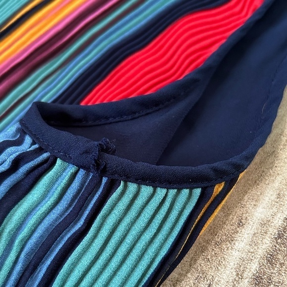 Caroline Belle Striped Pleated Dress - Picture 9 of 13